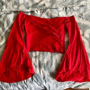 Saks Fifth Avenue Scripted Off the Shoulder Top